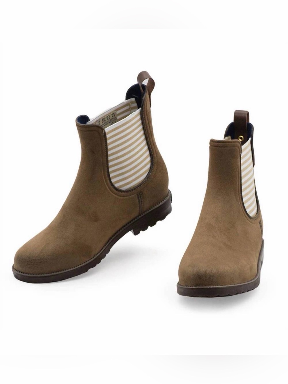 Charleston Shoe Company Suede Waterproof Chelsea Boots in Brown Sz 8